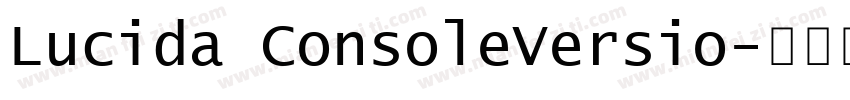 Lucida ConsoleVersio字体转换